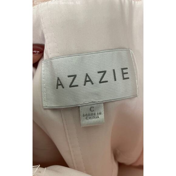 Azazie Blush Pink Women's One Shoulder Long Dress - Size C - Picture 5 of 6